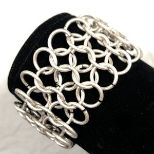 AVON “LOTS OF LINKS”  BURNISHED SILVER-TONE BRACELET